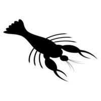 crevette logo vecteur illustration conception