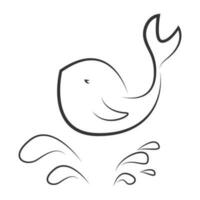 baleine logo vecteur illustration conception