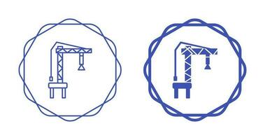 icône de vecteur de grue portuaire