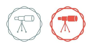 télescope sur l'icône de vecteur de support