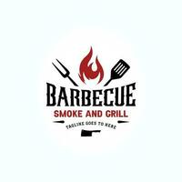 barbecue logo inspiration. un barbecue ou gril logo conception modèle. vecteur illustration concept