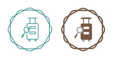 icône de vecteur d'inspection des bagages
