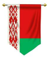 biélorussie fanion sur blanc vecteur