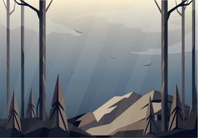 Vector illustration magnifique paysage