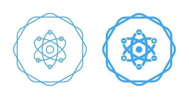 icône de vecteur de structure d'atome