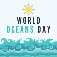 une affiche pour monde océans journée vecteur