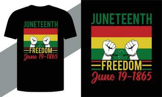 juneteenth T-shirt conception gratuit Télécharger vecteur