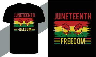 juneteenth T-shirt conception gratuit Télécharger vecteur