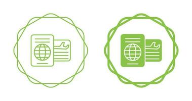 icône de vecteur de passeport