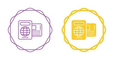 icône de vecteur de passeport