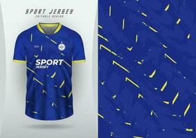 Contexte pour des sports Jersey, football Jersey, fonctionnement Jersey, courses Jersey, bleu et Jaune Triangle modèle. vecteur