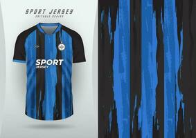 Contexte pour des sports Jersey football Jersey fonctionnement Jersey courses Jersey modèle Bande brosse bleu et noir vecteur