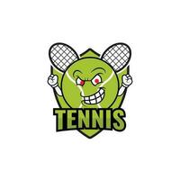 tenis logo mascotte conception vecteur