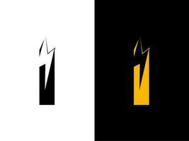 Créatif initiale lettre électrique logo vecteur illustration