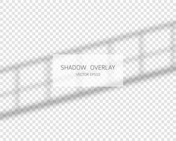 Effet de superposition d'ombre ombres naturelles de la fenêtre isolée vecteur
