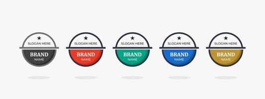 modèle de conception de logo insigne pour nouvelle illustration vectorielle de marque ou entreprise entreprise vecteur