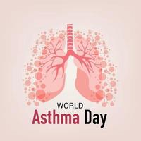 illustration vectorielle d & # 39; un fond pour la journée mondiale de l & # 39; asthme vecteur