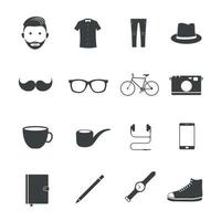 icônes de gadget hipster vector illustration