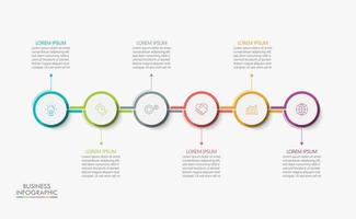 icônes infographiques de chronologie de visualisation de données commerciales conçues pour le modèle de fond abstrait vecteur