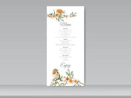 magnifique ensemble de cartes de mariage design floral vecteur