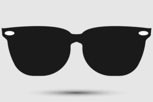 icône de lunettes de soleil noir vecteur