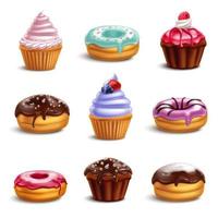 cookie bonbons icon set vector illustration