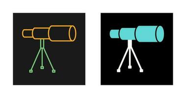 télescope sur l'icône de vecteur de support