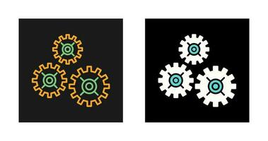 icône de vecteur de plusieurs roues dentées