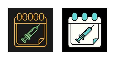 icône de vecteur de temps de vaccin