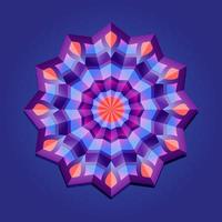 c'est violet un mandala polygonal géométrique en forme d'étoile vecteur