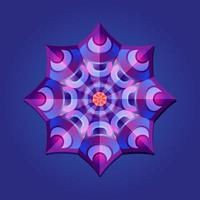 c'est violet un mandala polygonal géométrique en forme d'étoile vecteur