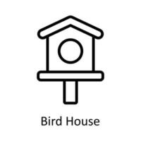 oiseau maison vecteur contour icône conception illustration. agriculture symbole sur blanc Contexte eps dix fichier
