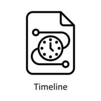 chronologie vecteur contour icône conception illustration. temps la gestion symbole sur blanc Contexte eps dix fichier