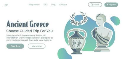 ancien Grèce choisir guidé voyage pour vous vecteur