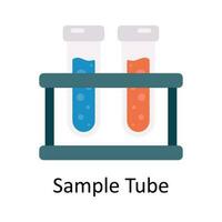 échantillon tube vecteur plat icône conception illustration. médical et soins de santé symbole sur blanc Contexte eps dix fichier