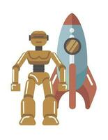 des gamins jouets, robot et fusée jouet garçon Jeux vecteur