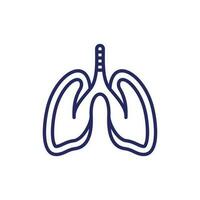 Humain poumons Facile ligne moderne Créatif logo vecteur