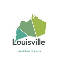 carte de Louisville Facile géométrique Créatif logo vecteur