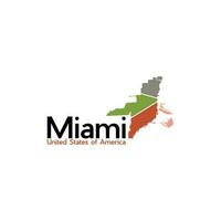 Miami ville carte moderne Créatif conception vecteur