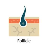 follicule vecteur plat icône conception illustration. médical et soins de santé symbole sur blanc Contexte eps dix fichier