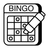 parfait conception icône de bingo Jeu vecteur