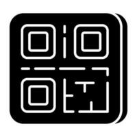 parfait conception icône de qr code vecteur