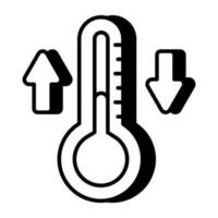 icône de conception moderne de fluctuation de température vecteur