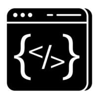 icône de conception unique de codage web vecteur
