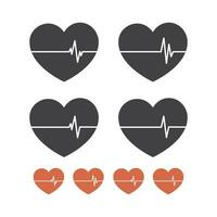 cœur en bonne santé symbole icône isolé vecteur illustration.