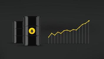 concept croissant de prix du pétrole vecteur