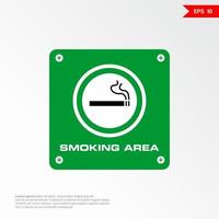 étiquettes de zone fumeurs vecteur