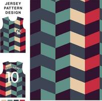 abstrait La Flèche zigzag concept vecteur Jersey modèle modèle pour impression ou sublimation des sports uniformes Football volley-ball basketball e-sports cyclisme et pêche gratuit vecteur.