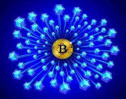 technologie blockchain bitcoin vecteur