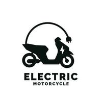 électrique moto logo conception vecteur